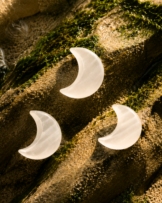 Mini Selenite Crescent Moon