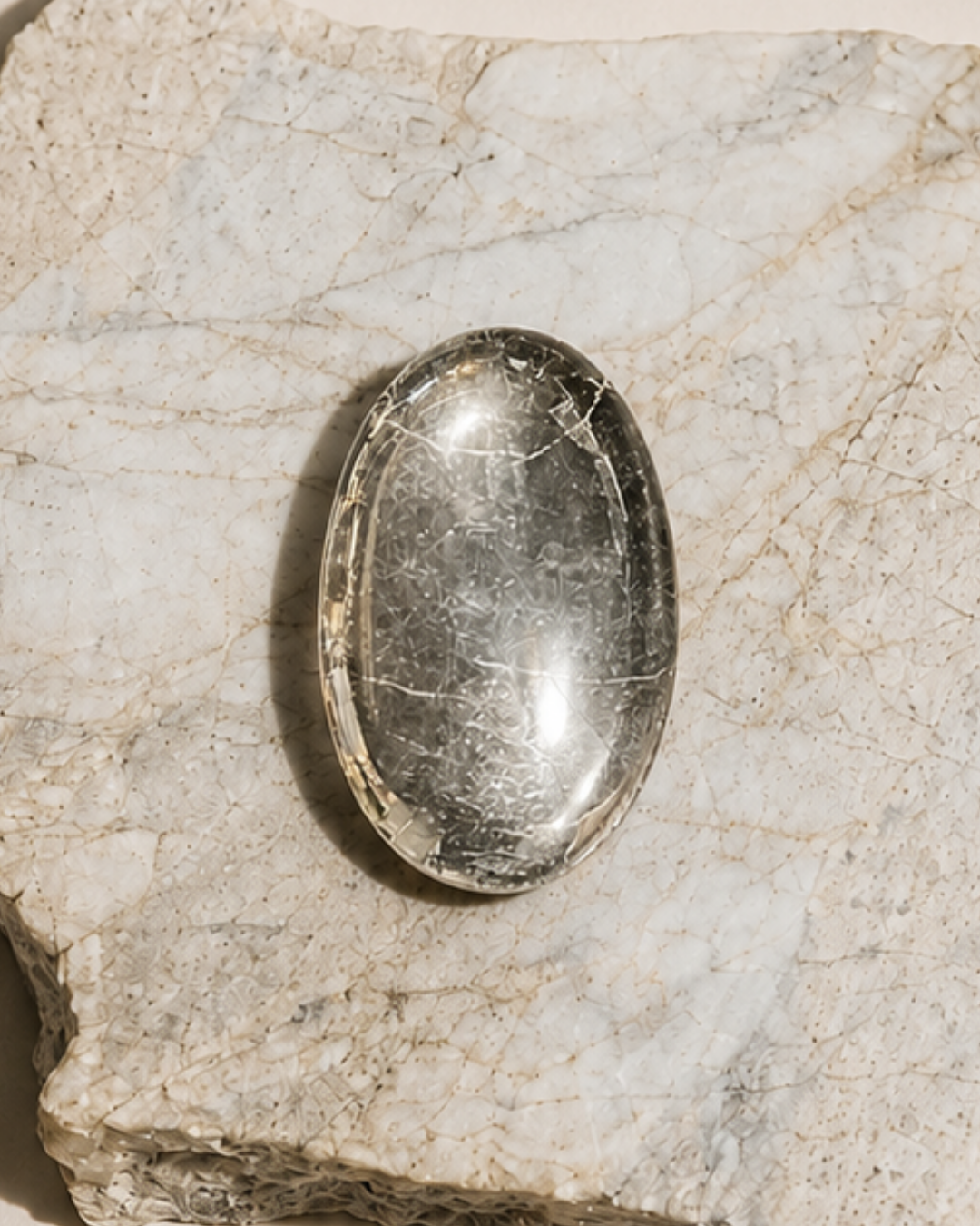 Hematite Palm Stone