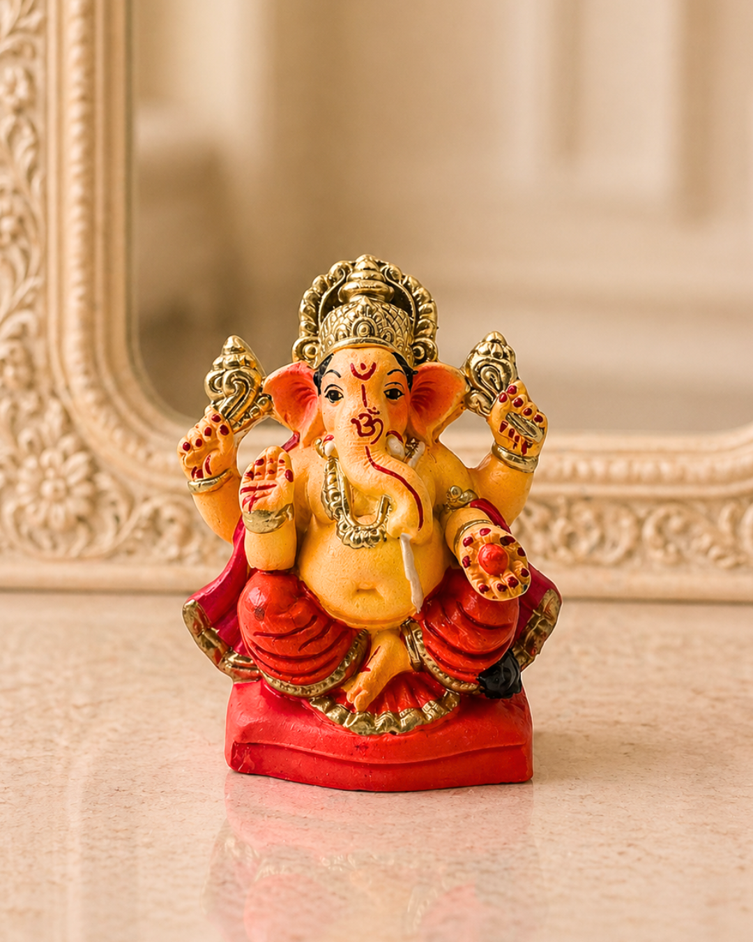 Clay Dissolvable Ganesha 4 inch Figurine