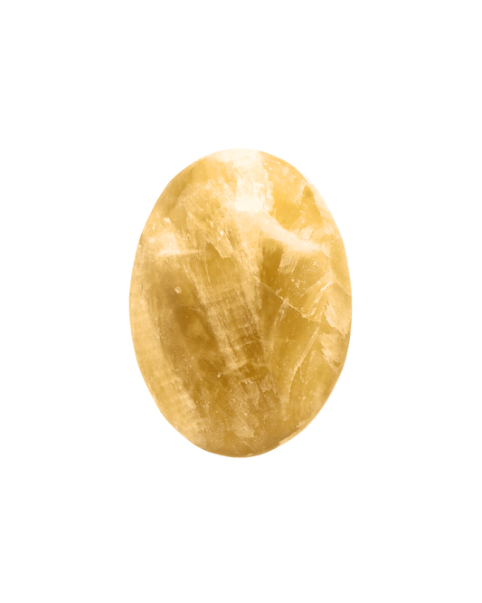 Honey Calcite Palm Stone