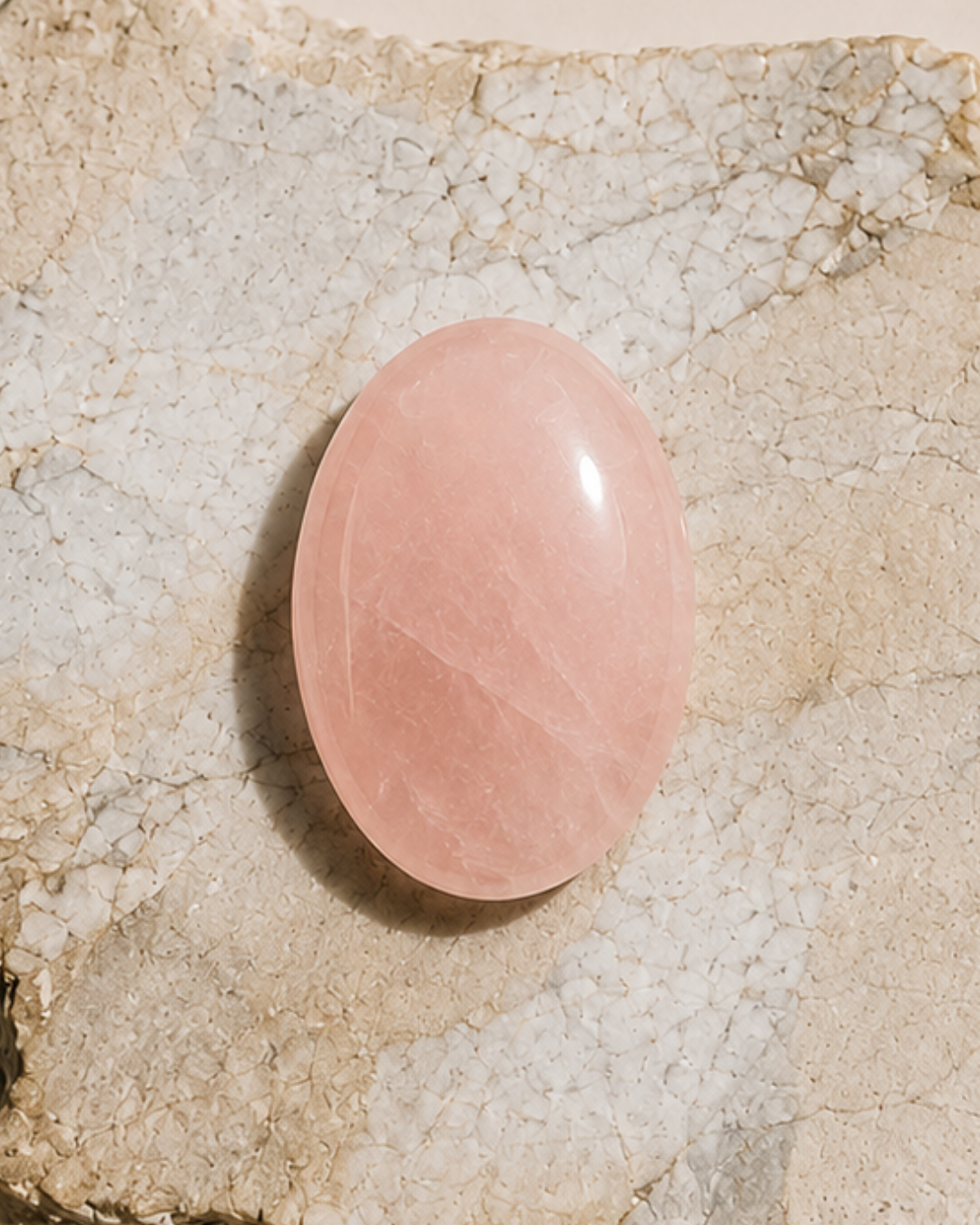 Rose Quartz Palm Stone