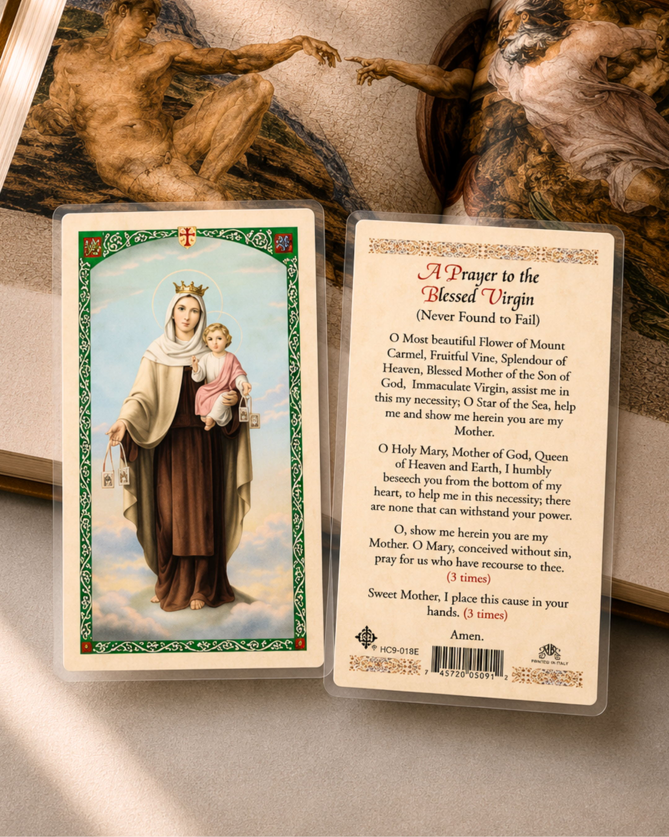 Blessed Virgin Prayer Card