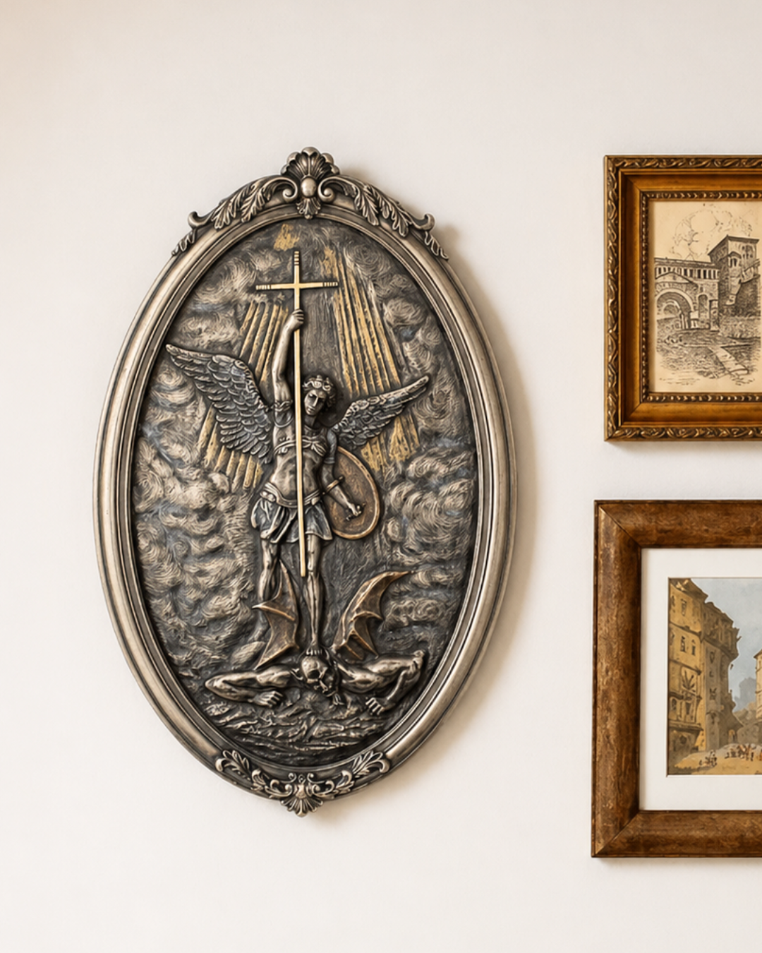 Bronze St. Michael Wall Plaque