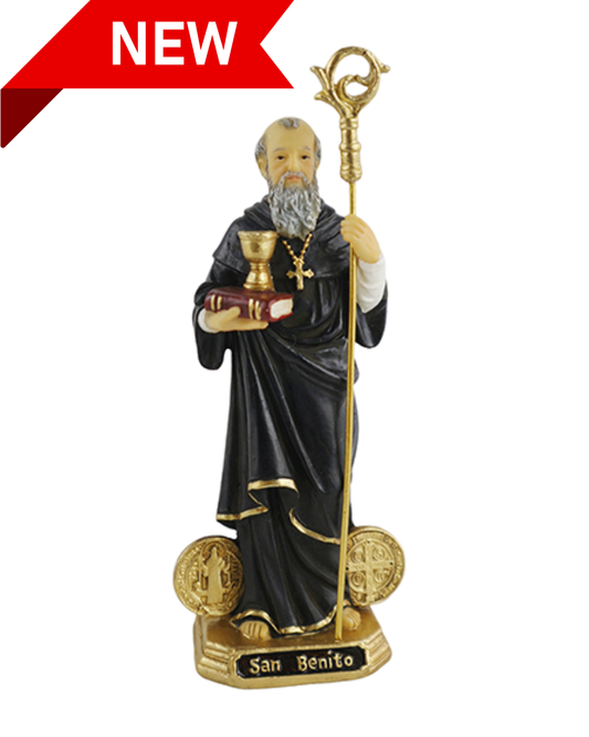 Estatua de San Benito de 10 pulgadas