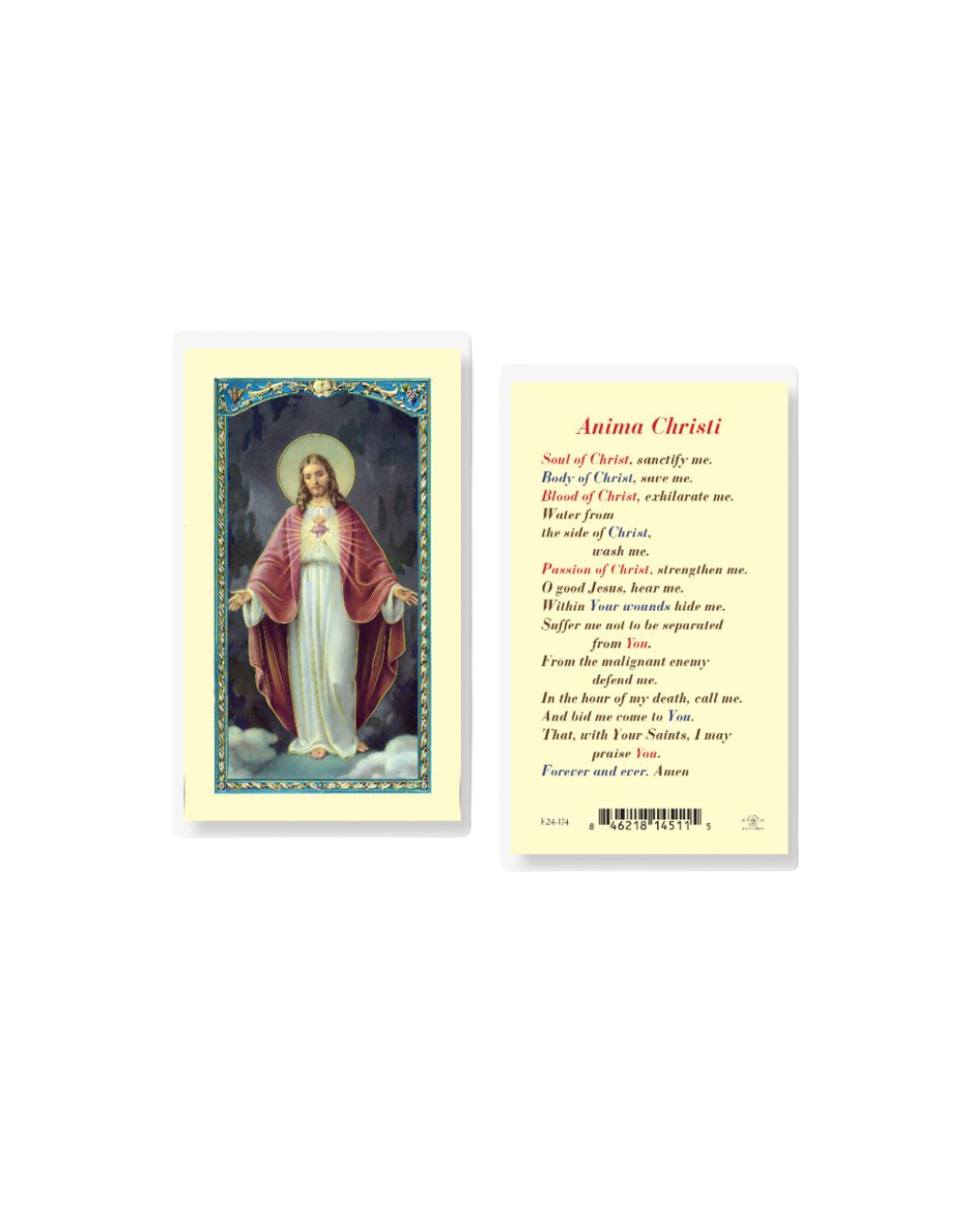 Soul of Christ Prayer Card