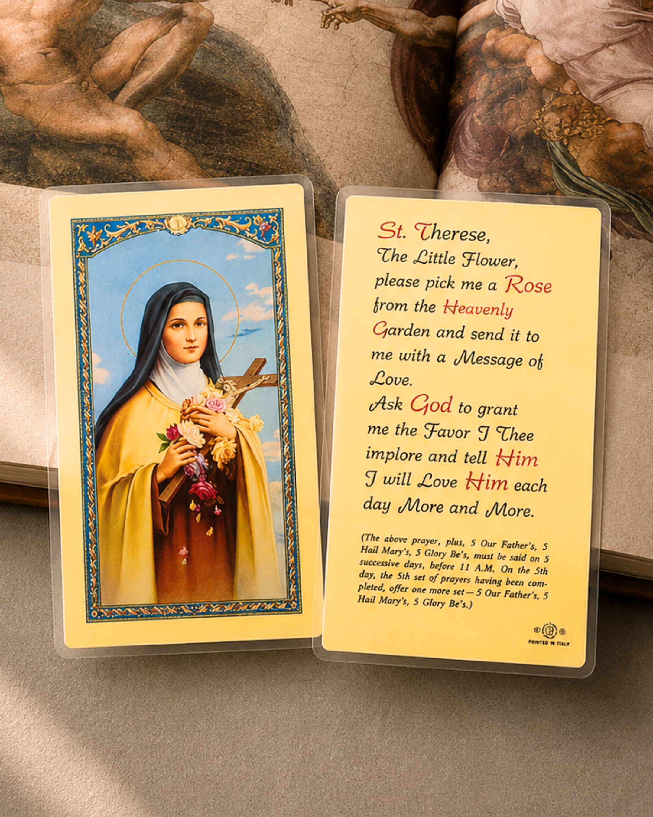 St. Therese Prayer Card