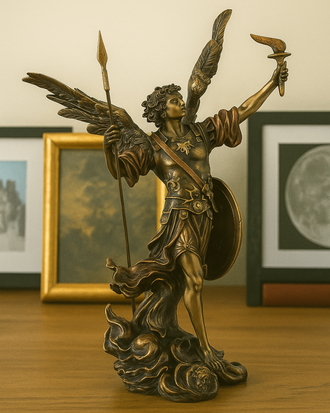 Bronze Archangel Uriel 4 inch Statue