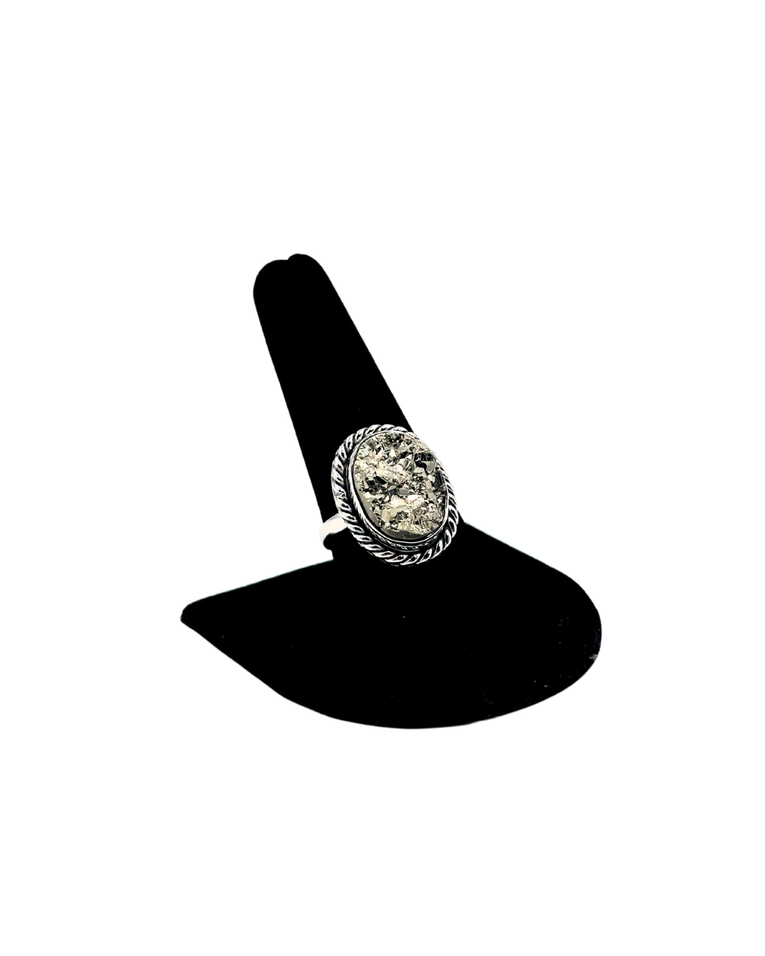 Oval Pyrite Rings