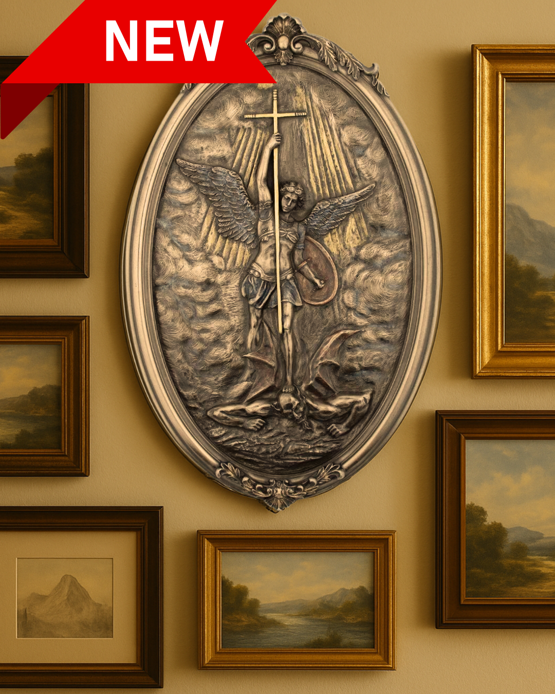 Bronze St. Michael Wall Plaque