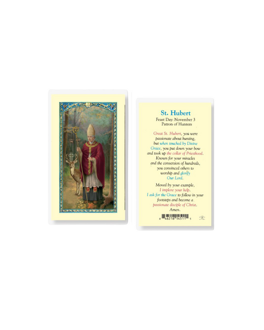 St Hubert Prayer Card