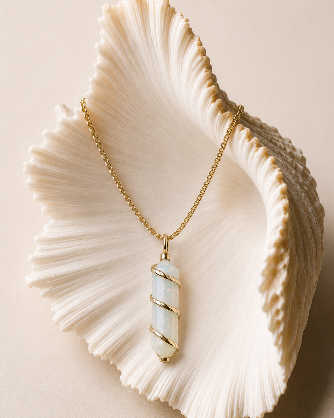 Opalite Pendant with Necklace