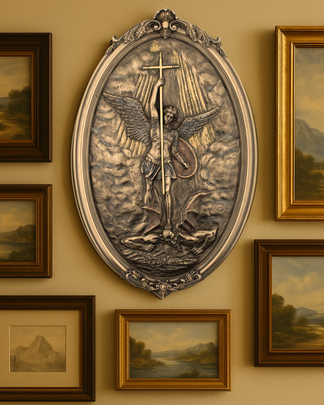 Bronze St. Michael Wall Plaque