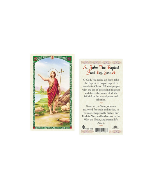 St. John the Baptist Prayer Card