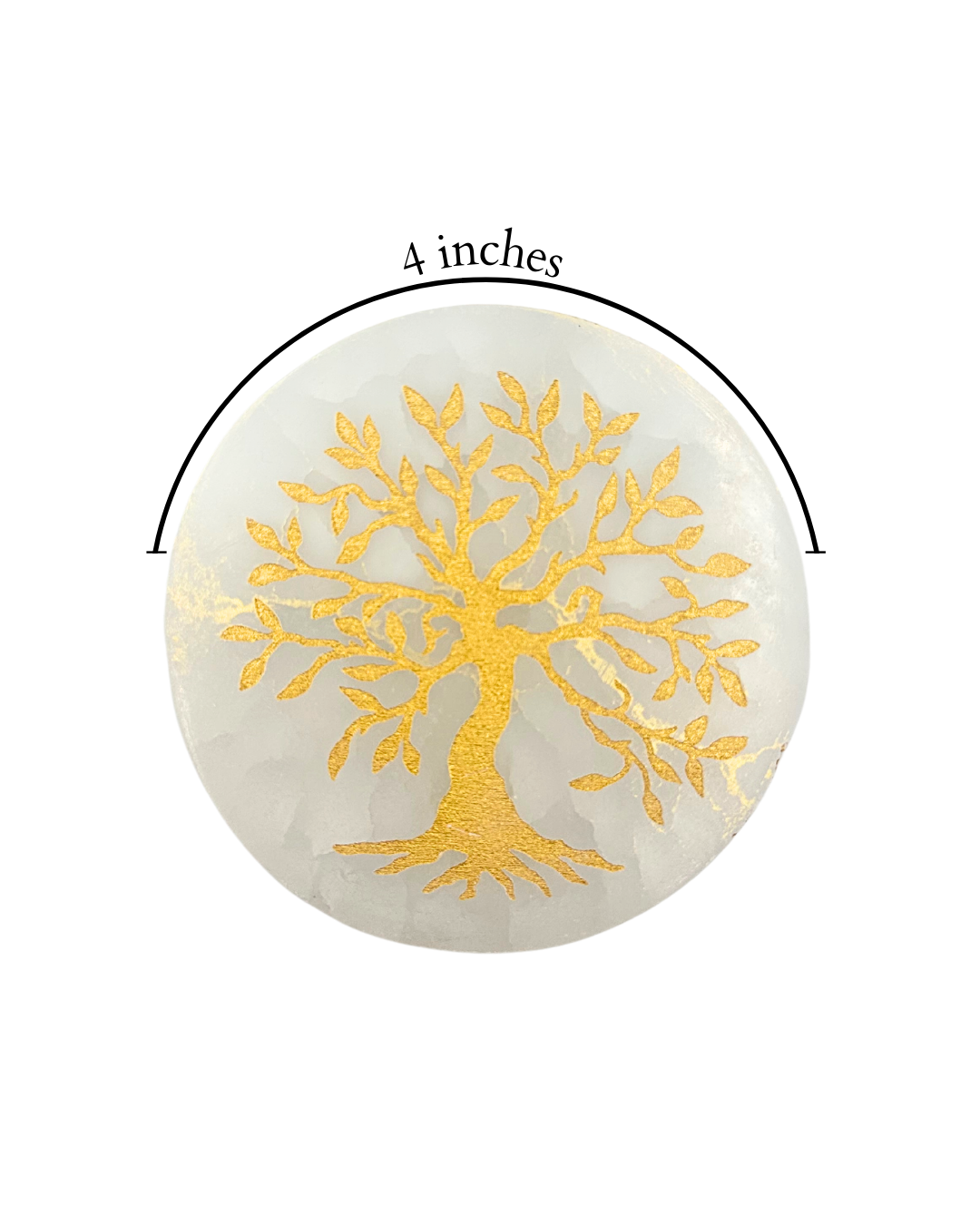 Tree of Life Selenite Plate