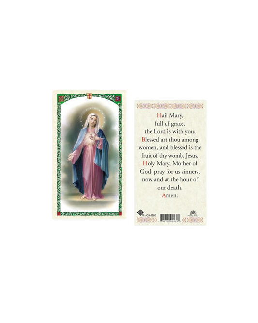 Hail Mary Prayer Card