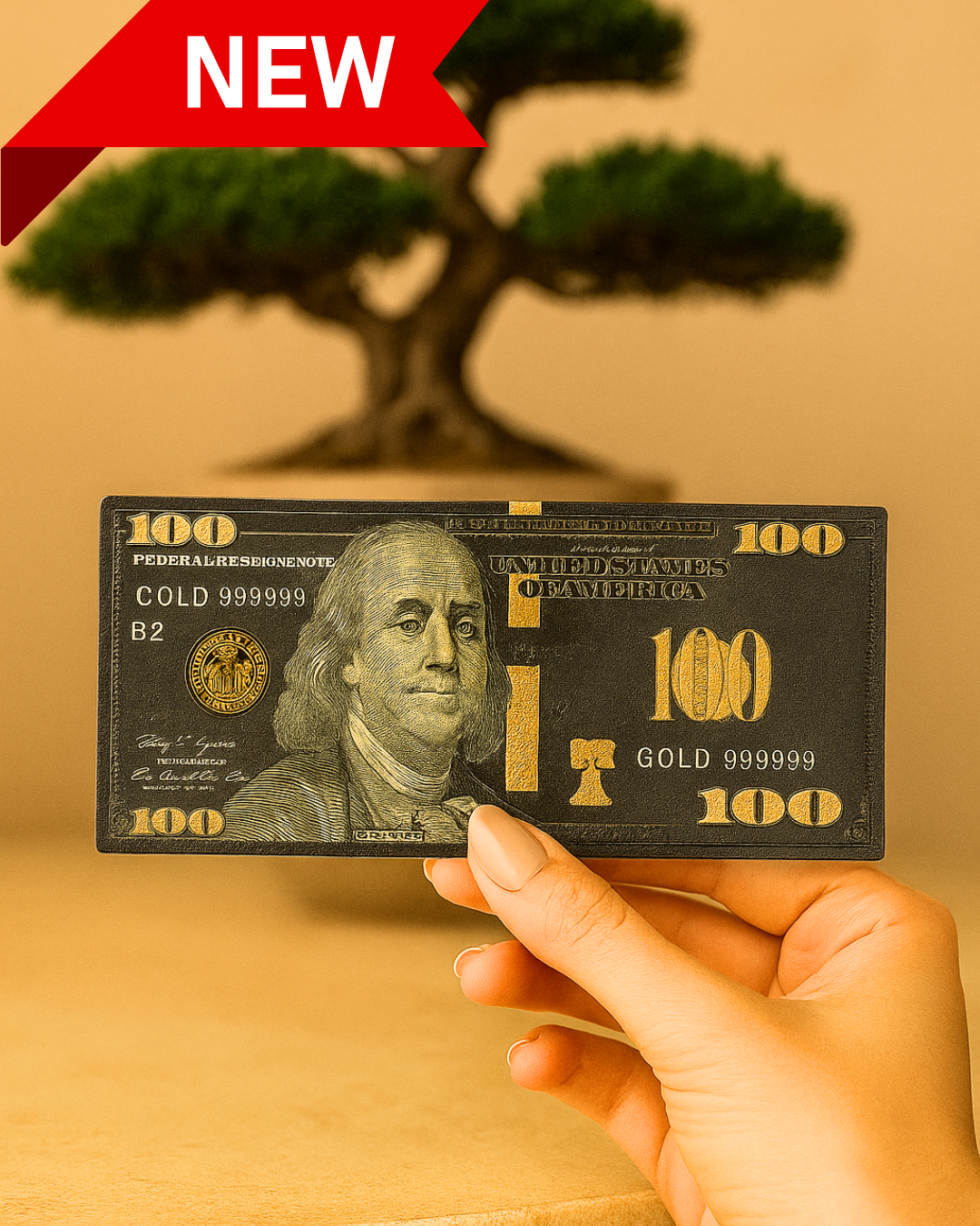 Black & Gold $100 Bill