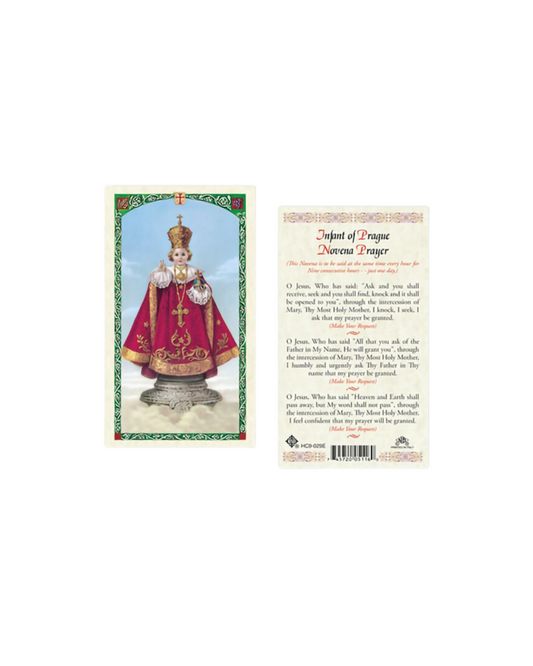 Infant of Prague Prayer Card