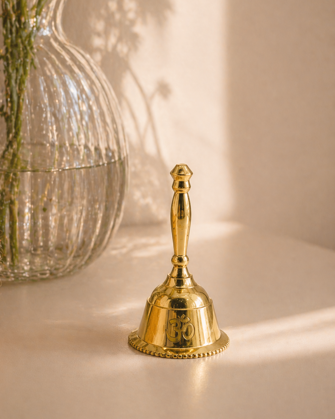 OM Symbol Brass 3 inch Mini Bell