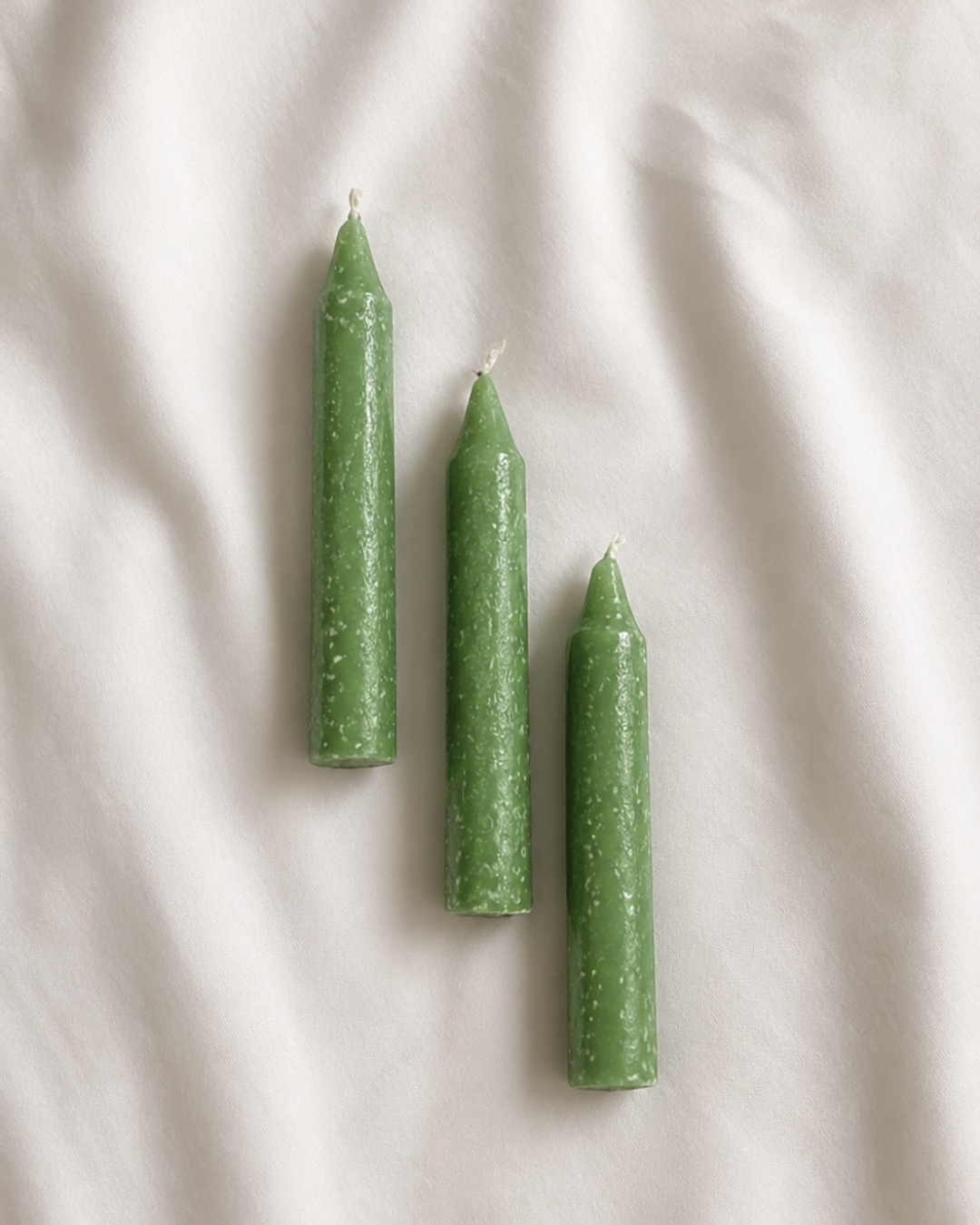 Green Taper Candle
