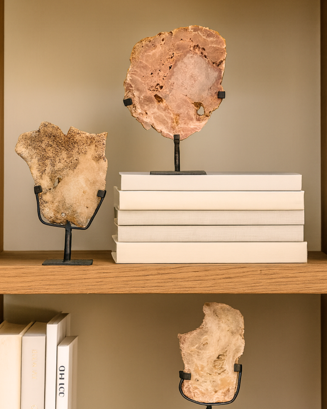 Large Pink Amethyst Stands