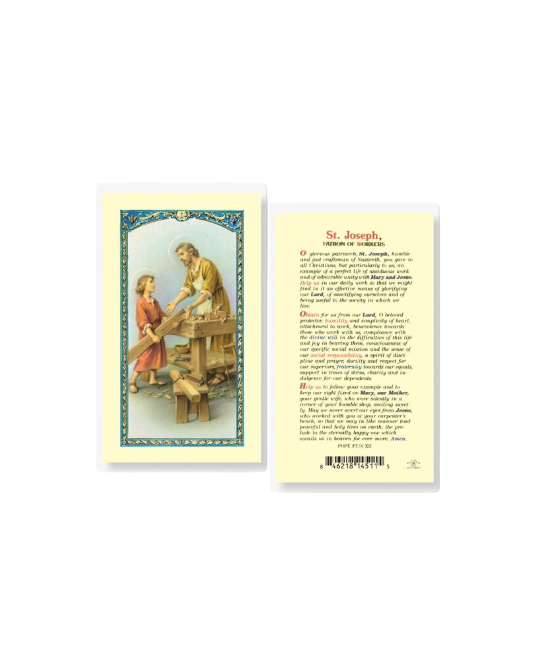 St. Joseph Prayer Card