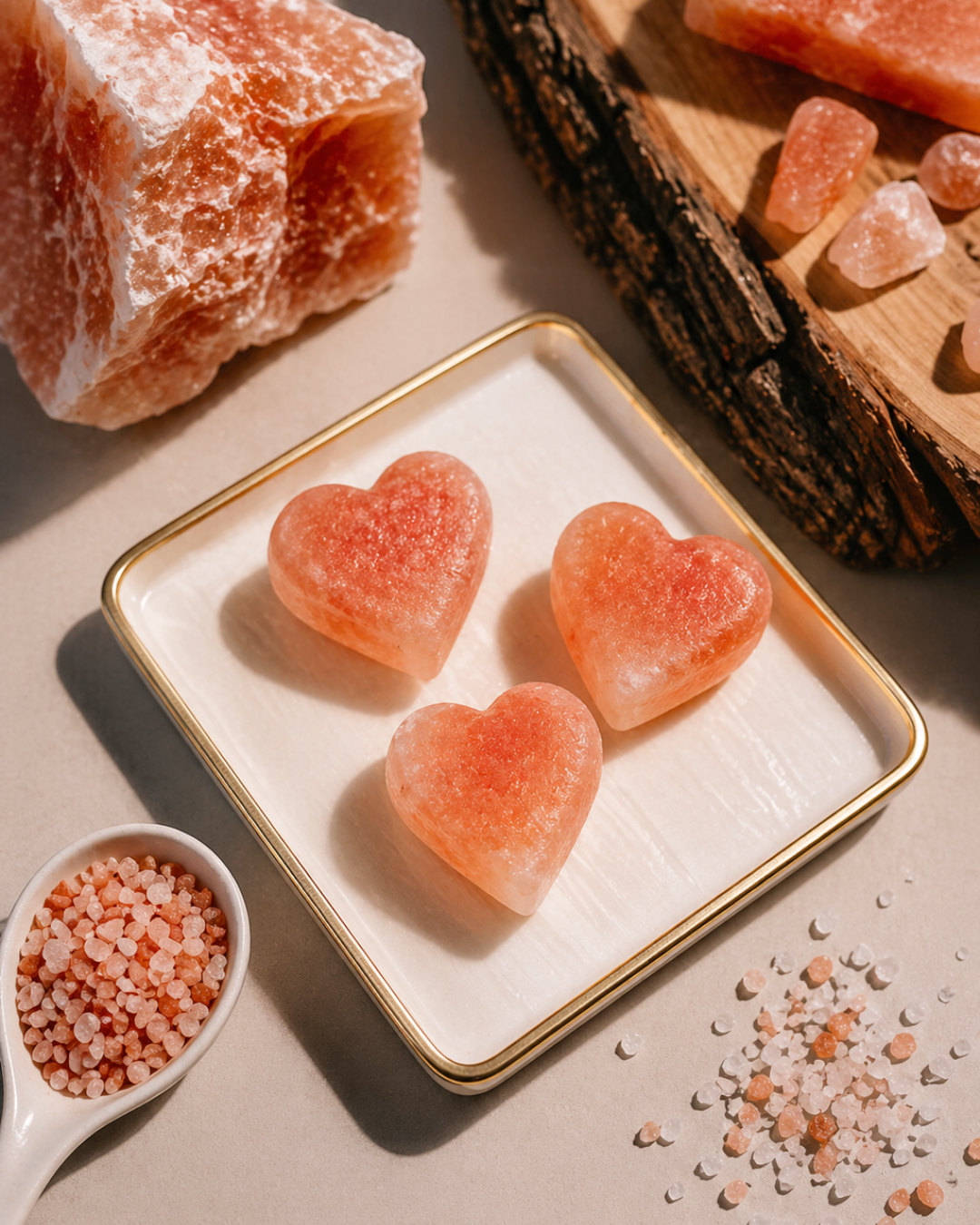 Mini Pink Himalayan Hearts