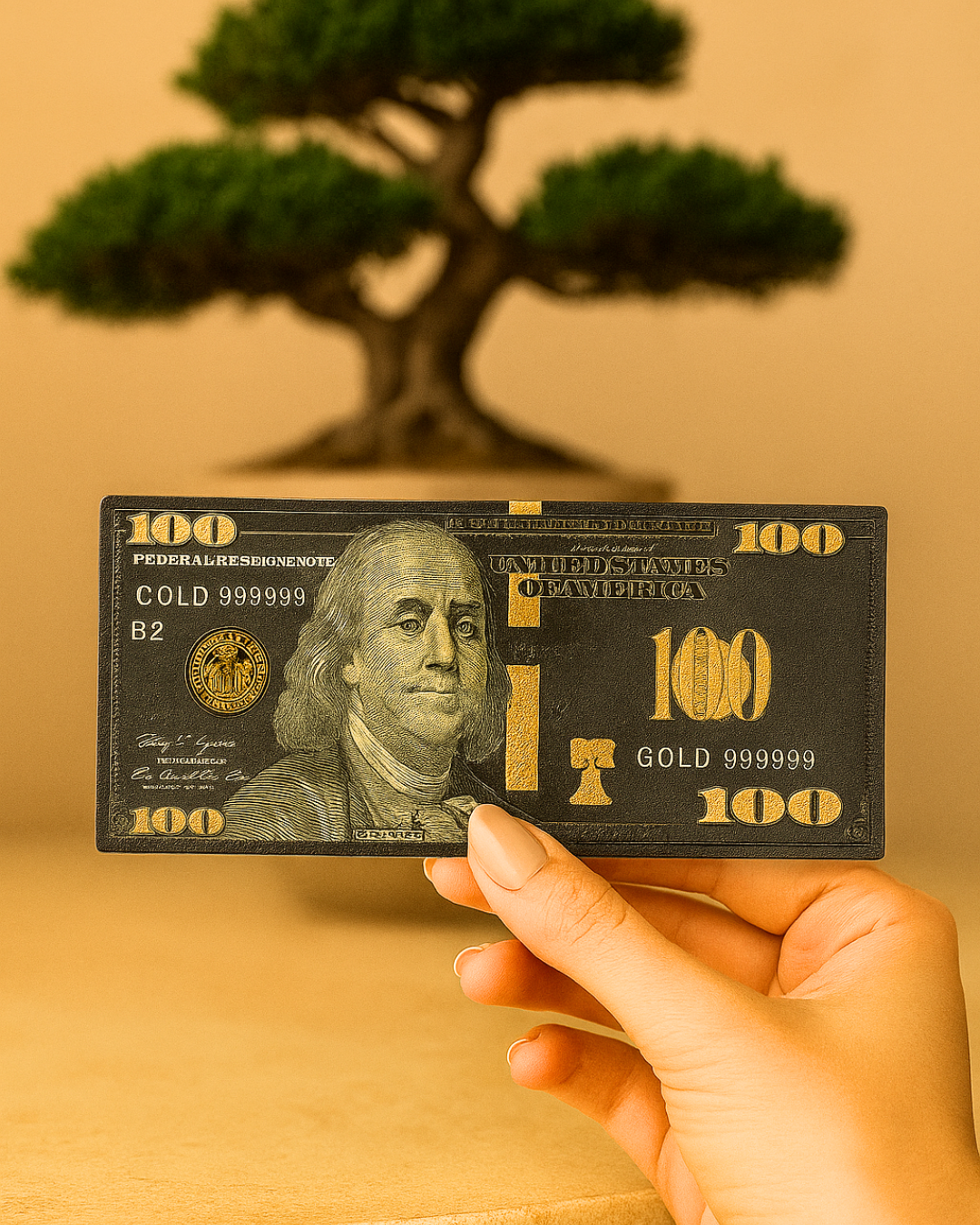 Black & Gold $100 Bill