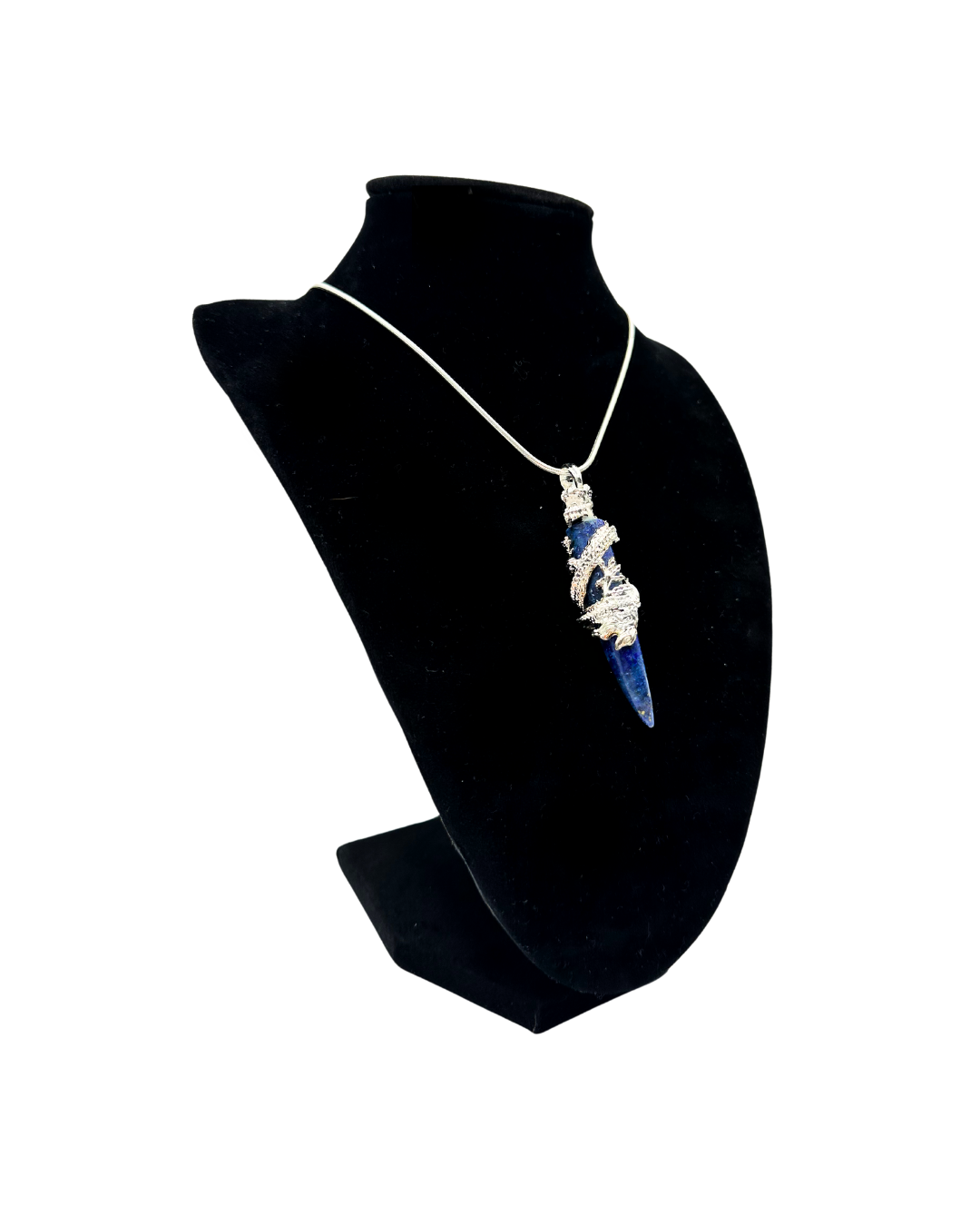 Lapis Lazuli Dragon Tooth Pendant