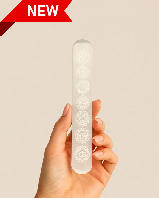 Chakra Selenite Wand