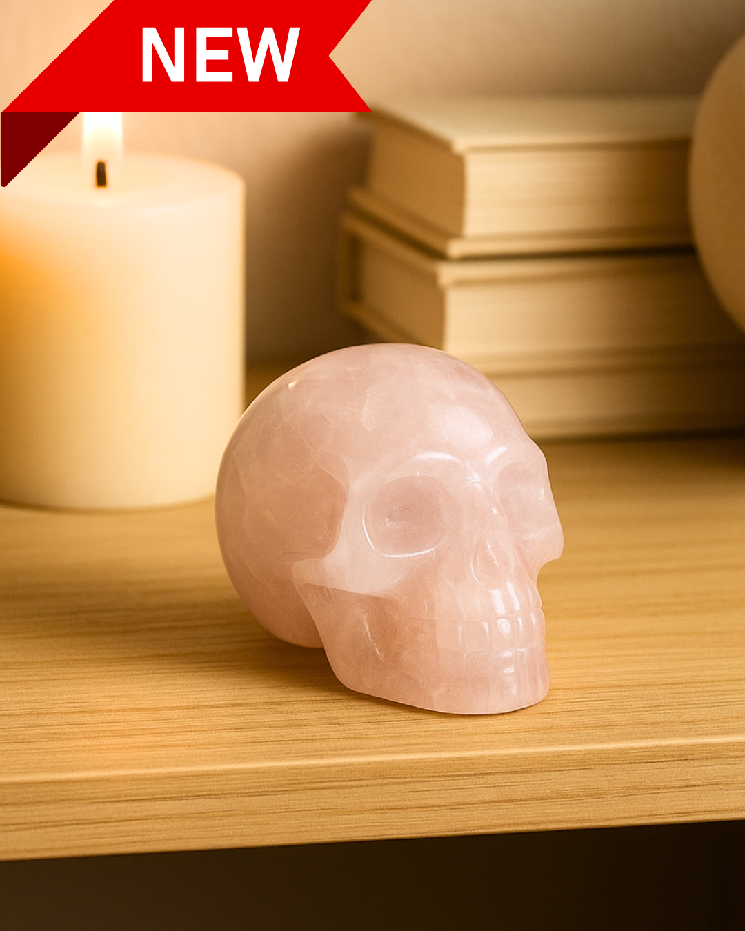 Rose Quartz Skull