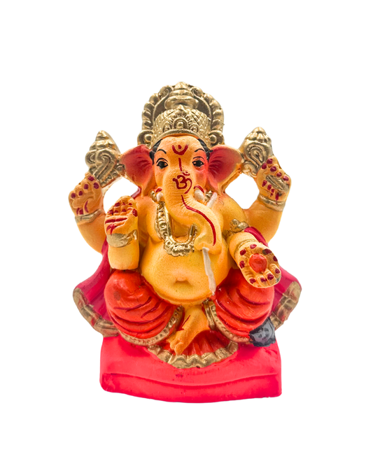 Clay Dissolvable Ganesha 4 inch Figurine