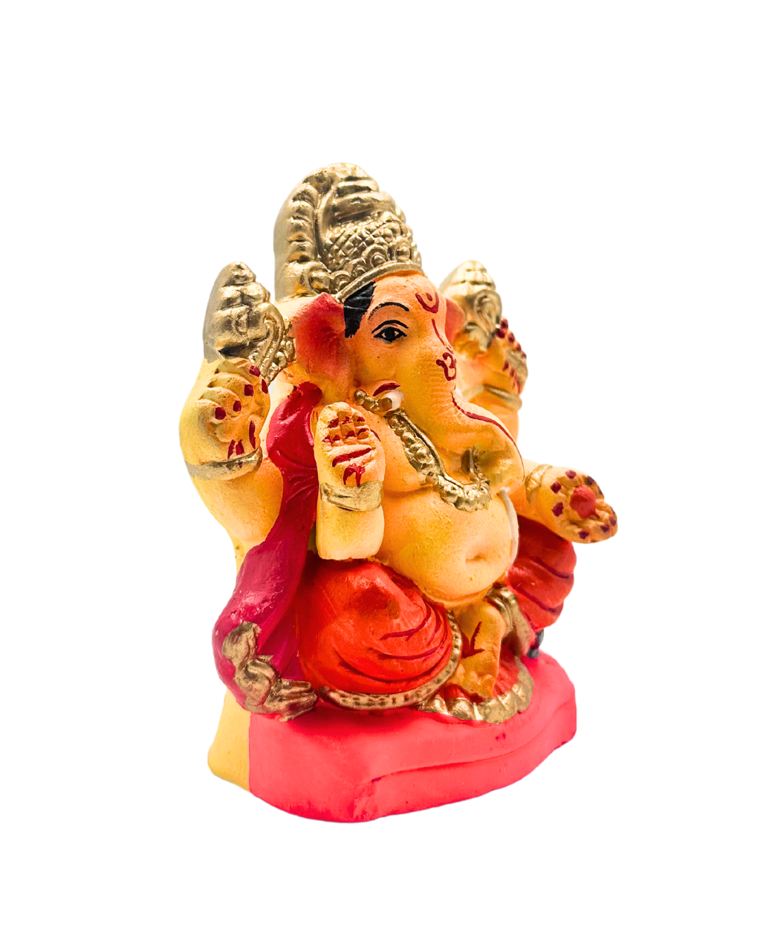 Clay Dissolvable Ganesha 4 inch Figurine