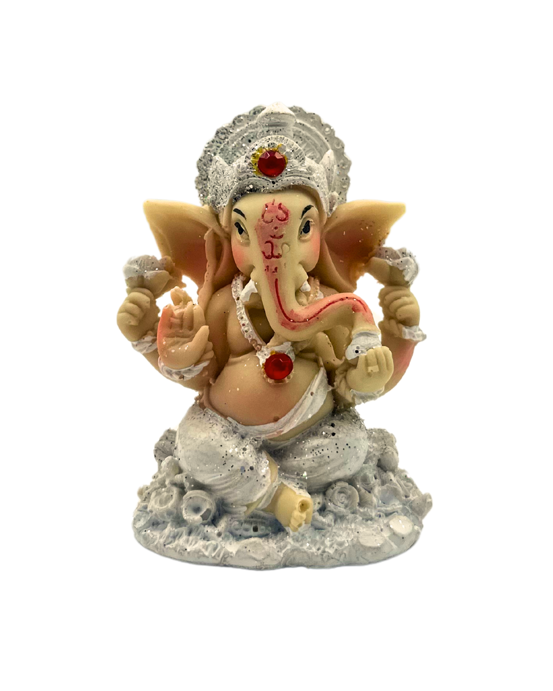 Gold & Silver Ganesha 3 inch Statues