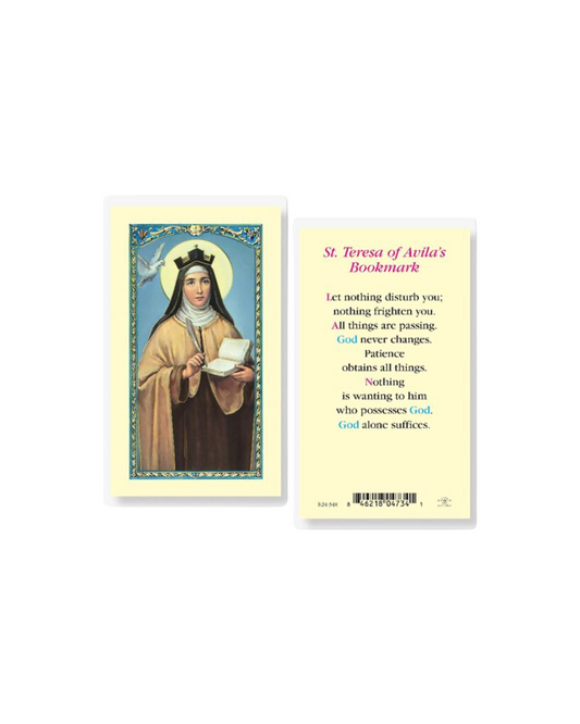 Tarjeta de oración de Santa Teresa