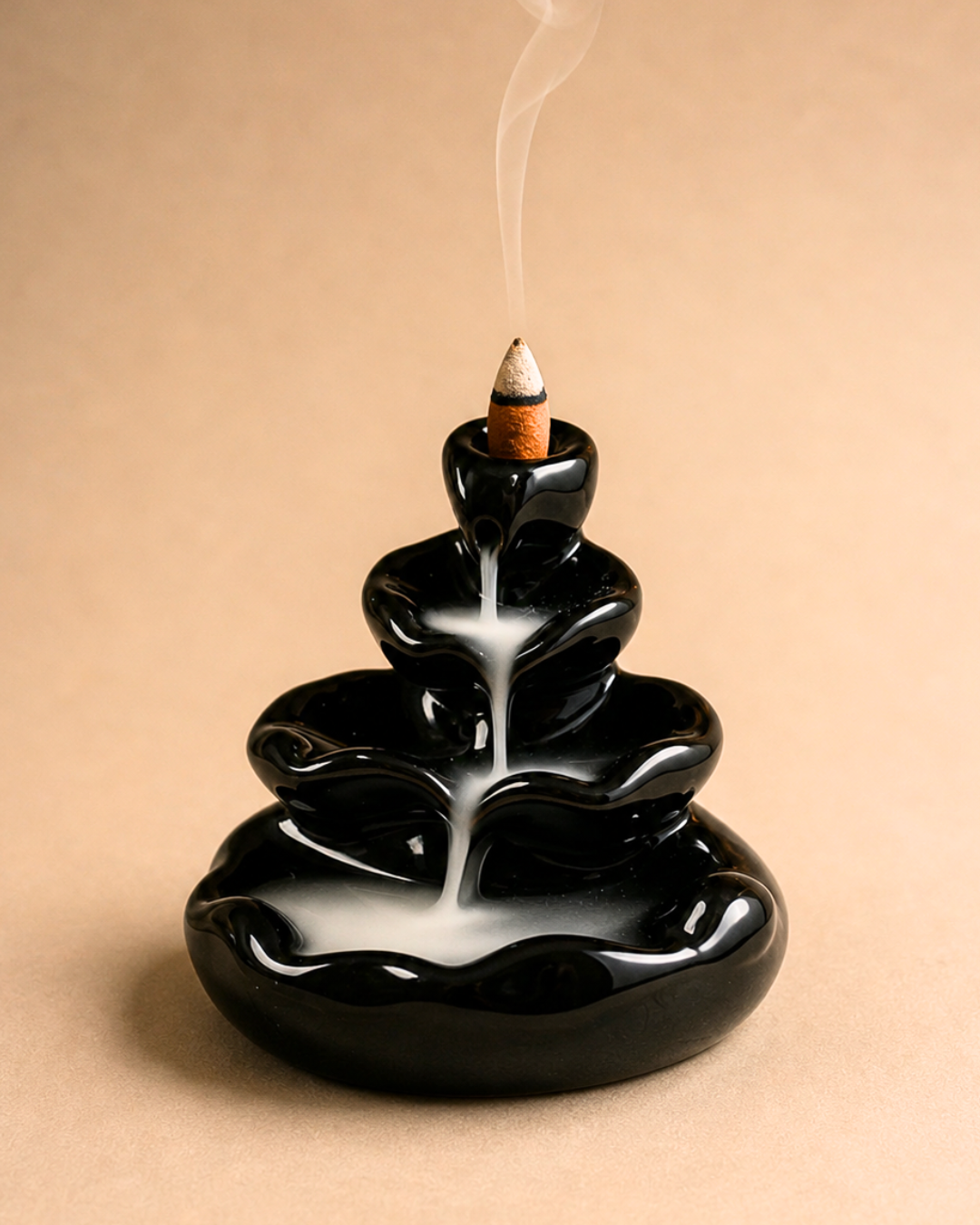 Waterfall Ceramic Incense Cone Holder