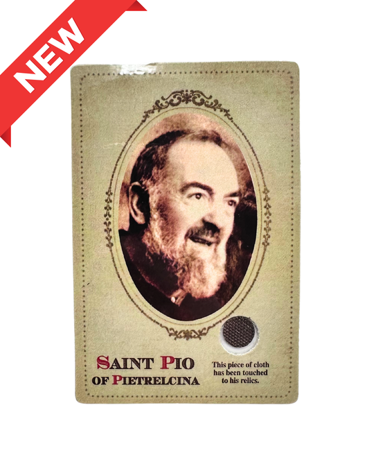 Padre Pio Third-Class Relic Prayer Card