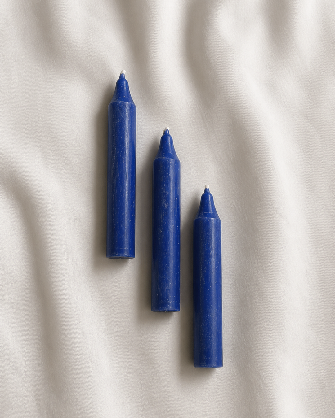 Blue Taper Candle