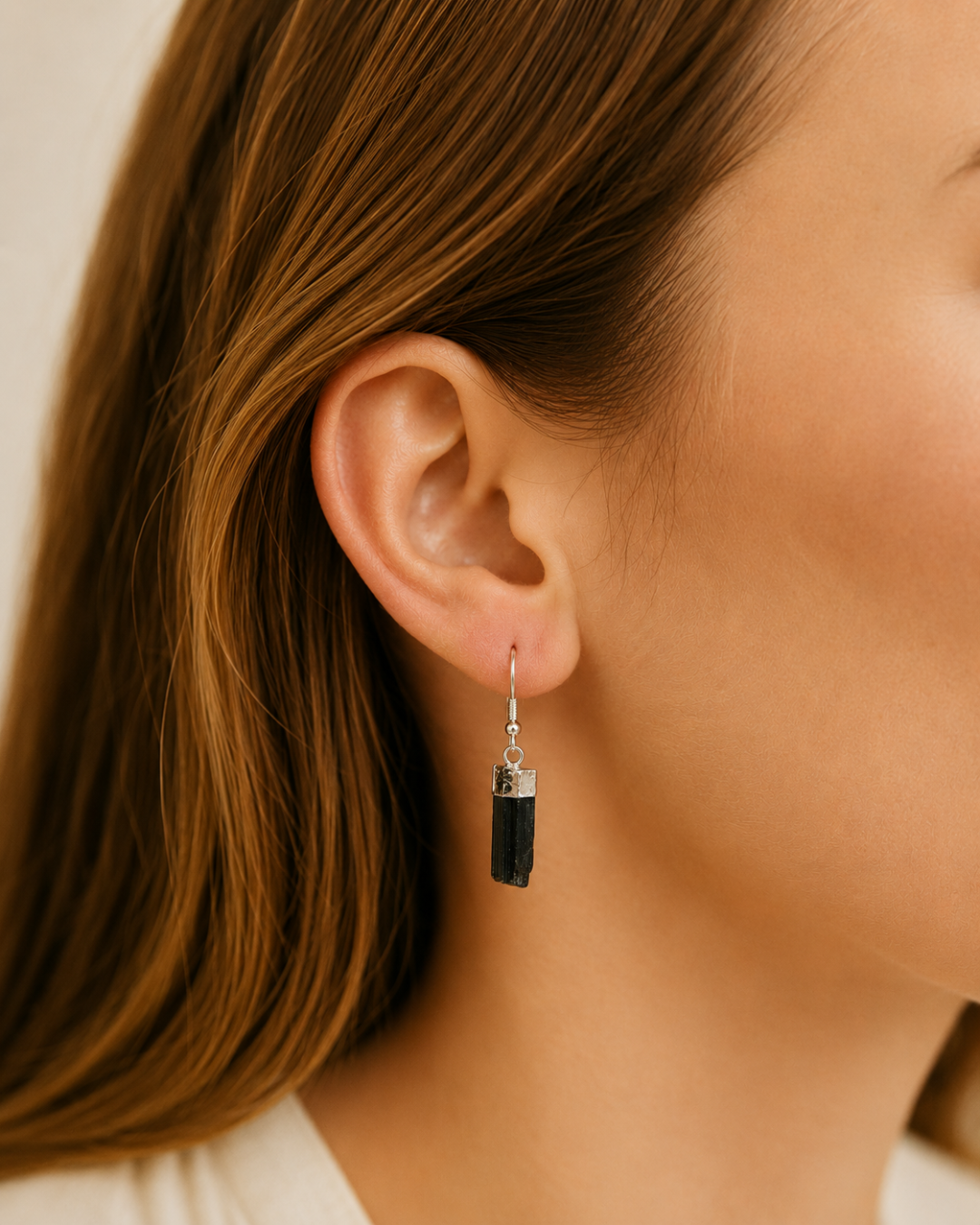 Raw Tourmaline Earrings