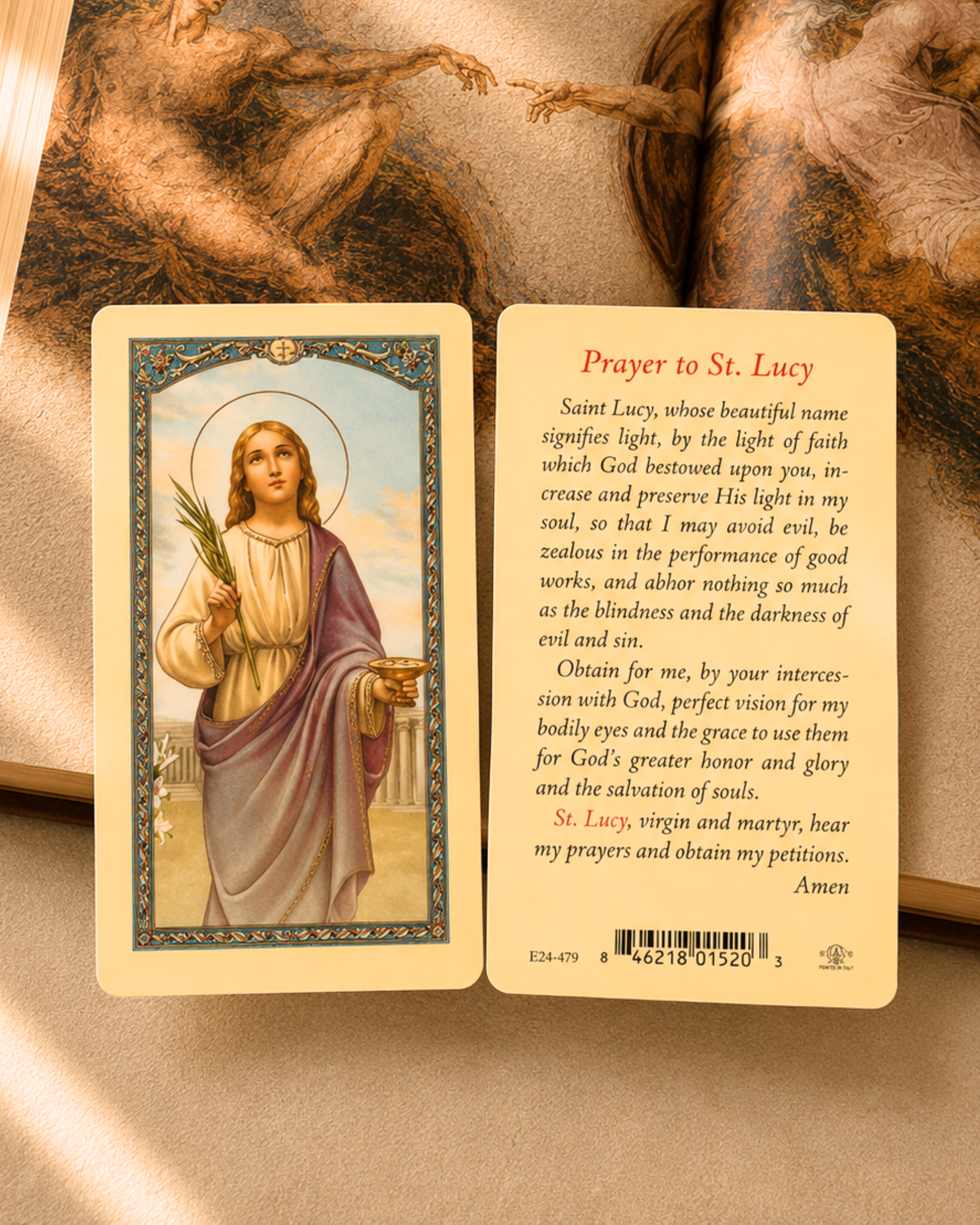St. Lucy Prayer Card