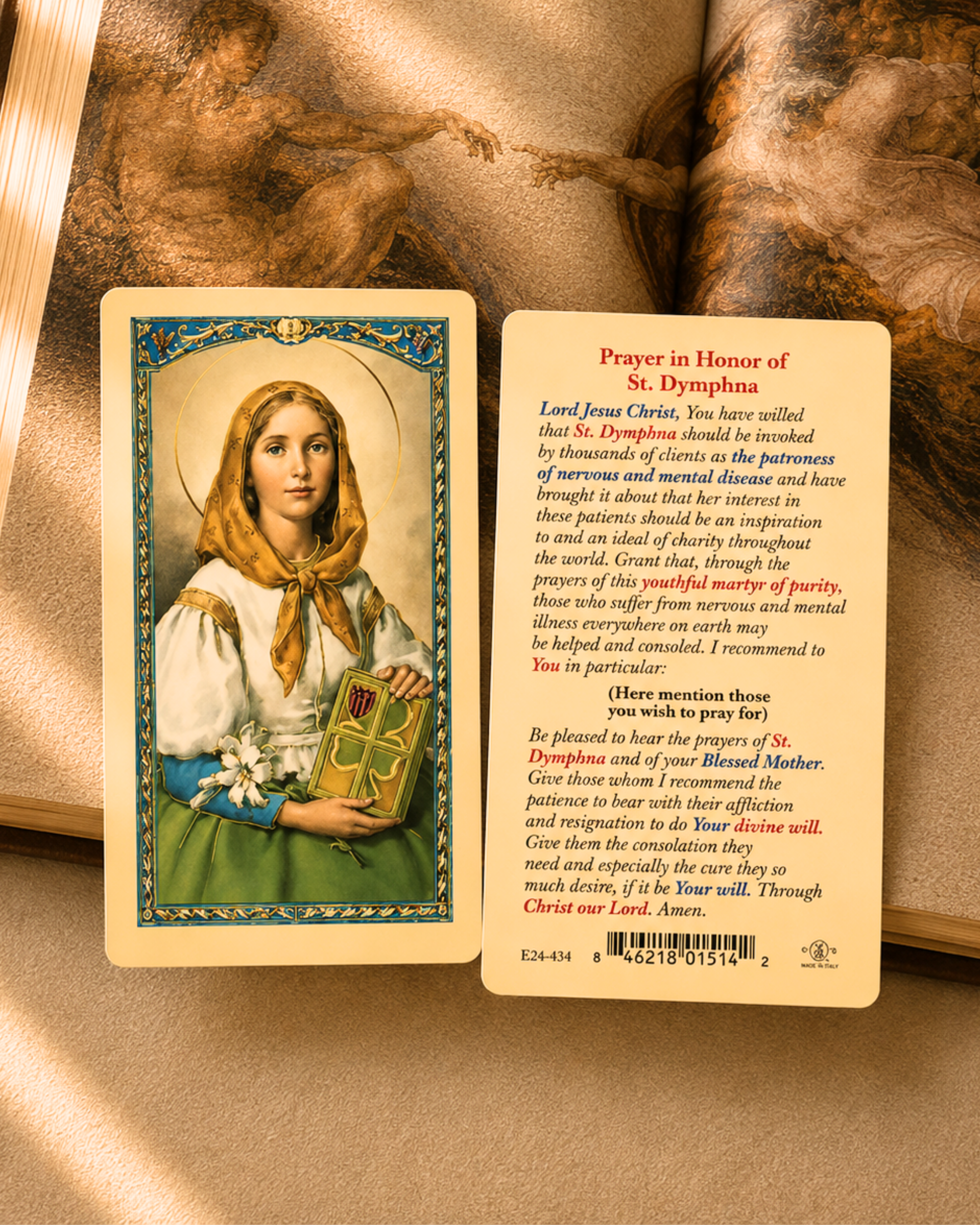 St. Dymphna Prayer Card