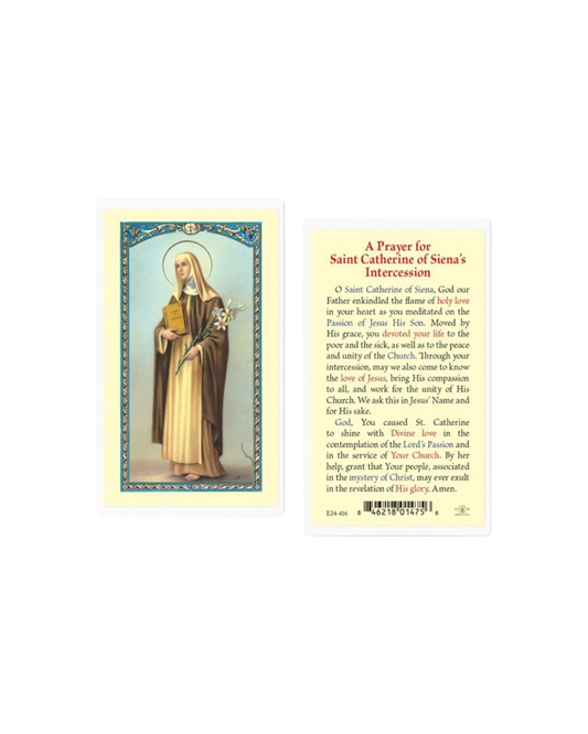 Saint Catherine of Siena Prayer Card