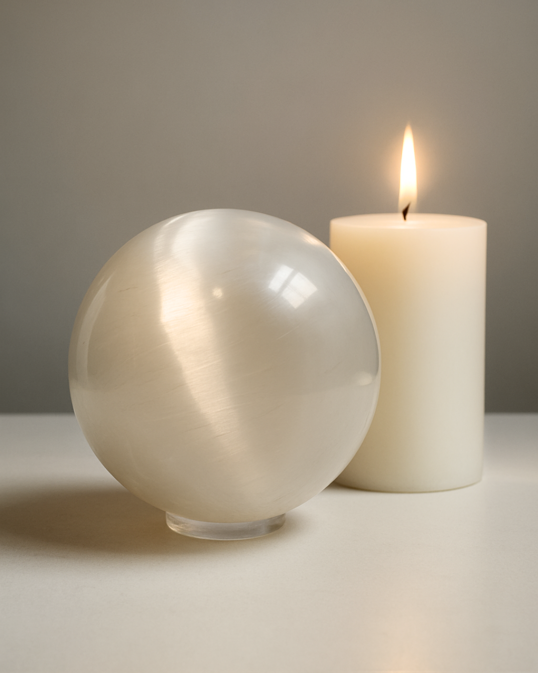 Large Selenite Sphere