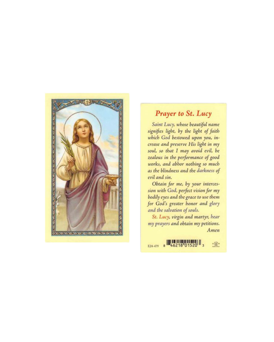 St. Lucy Prayer Card