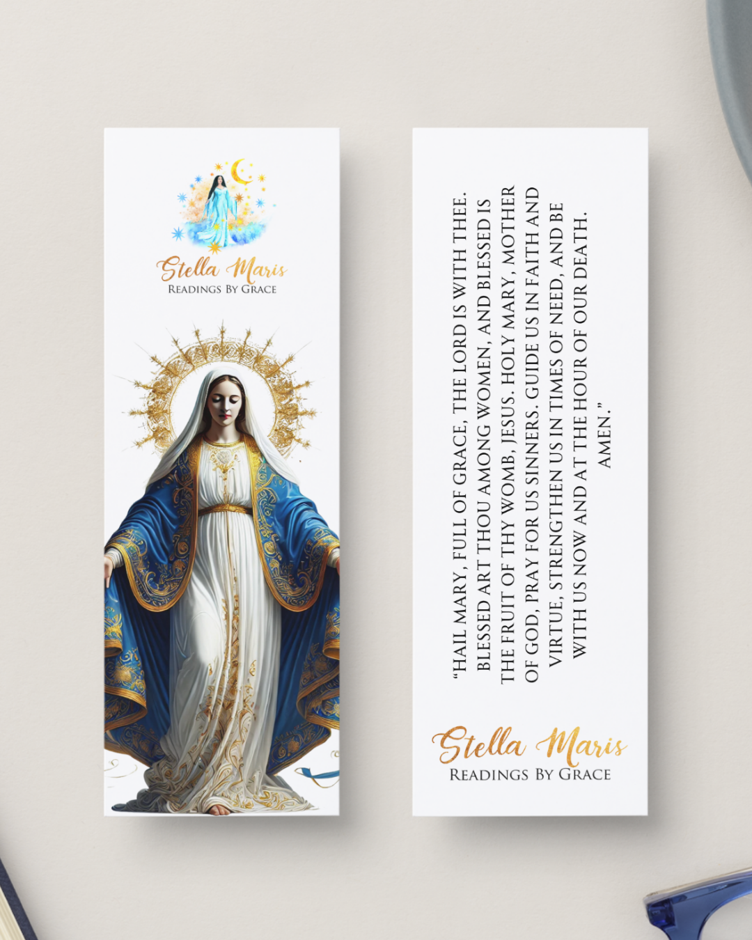 Mother Mary Bookmark with Prayer