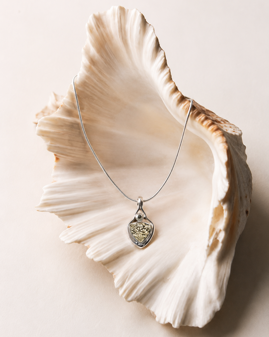 Pyrite Shield Pendant Necklace