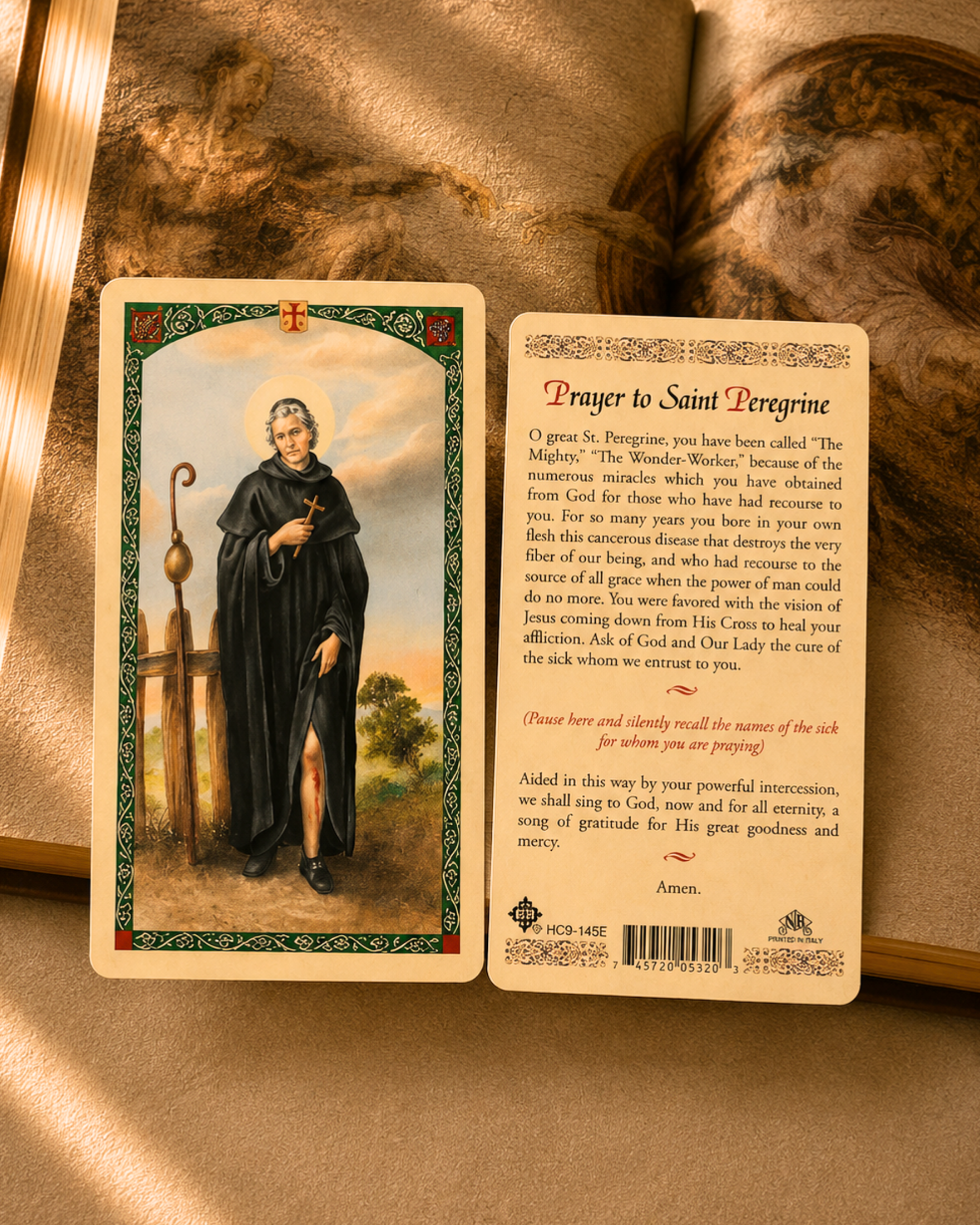 St. Peregrine Prayer Card