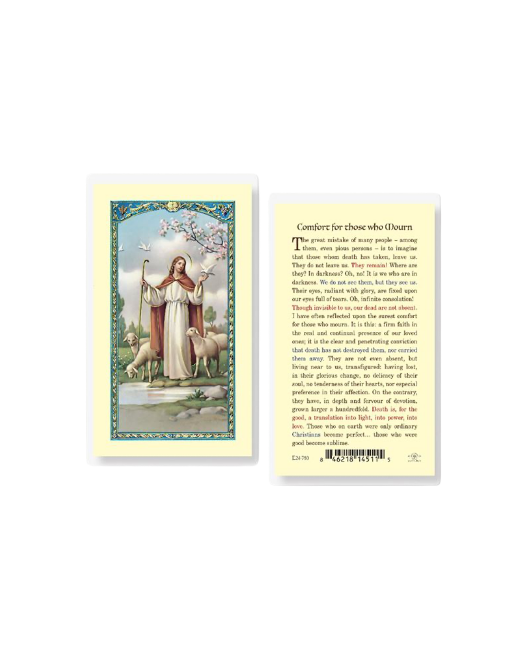 Comfort For Those Who Mourn Prayer Card