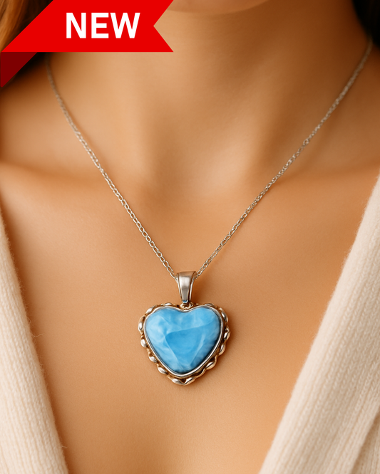 Larimar Heart Pendant