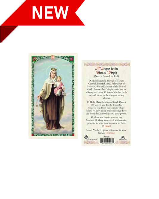 Blessed Virgin Prayer Card