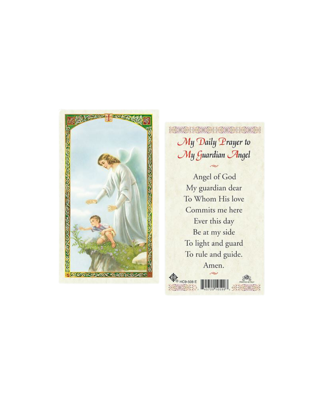 Daily Guardian Angel Prayer Card